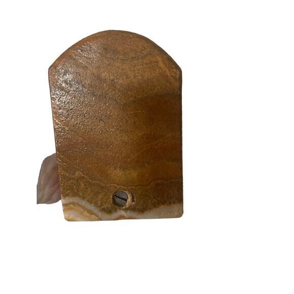 Vintage Hand Carved Onyx Mexican Man/Cactus Bookend 7"Tx5"wide - Picture 5 of 7